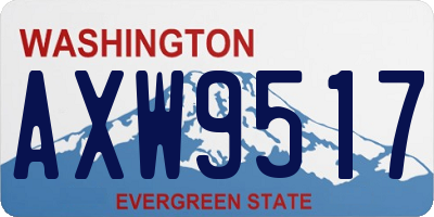 WA license plate AXW9517