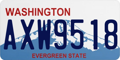 WA license plate AXW9518