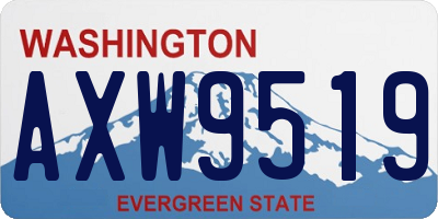WA license plate AXW9519