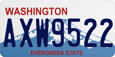 WA license plate AXW9522