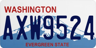 WA license plate AXW9524