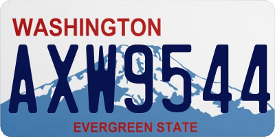 WA license plate AXW9544