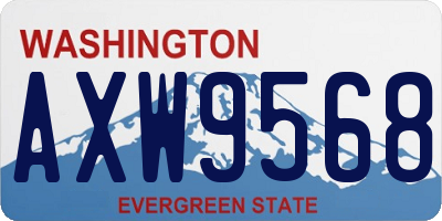 WA license plate AXW9568