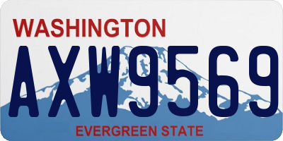 WA license plate AXW9569