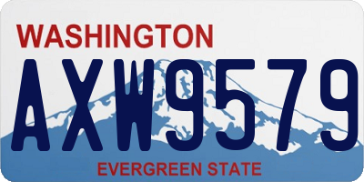 WA license plate AXW9579