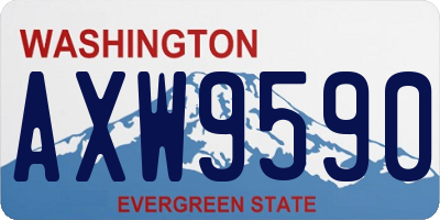 WA license plate AXW9590
