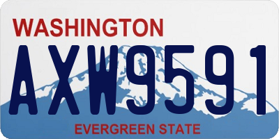 WA license plate AXW9591