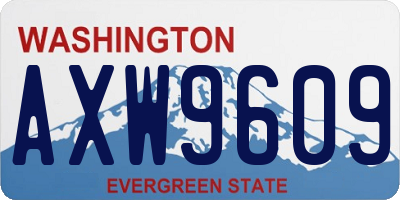 WA license plate AXW9609