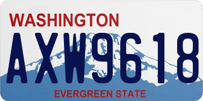 WA license plate AXW9618