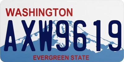 WA license plate AXW9619