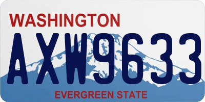 WA license plate AXW9633