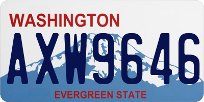 WA license plate AXW9646