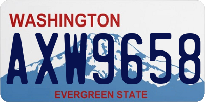 WA license plate AXW9658