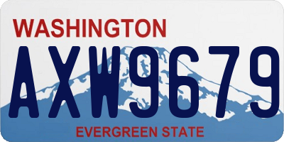 WA license plate AXW9679