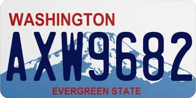 WA license plate AXW9682