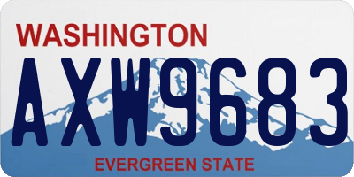 WA license plate AXW9683