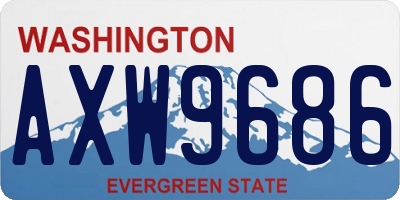 WA license plate AXW9686