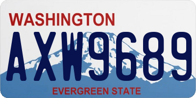 WA license plate AXW9689
