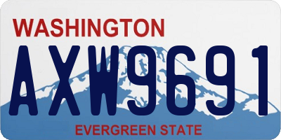 WA license plate AXW9691