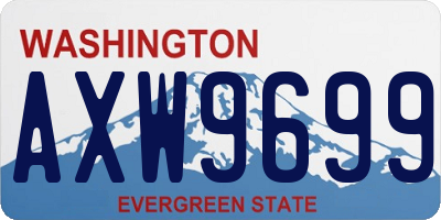 WA license plate AXW9699