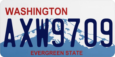 WA license plate AXW9709