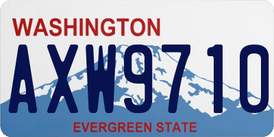 WA license plate AXW9710