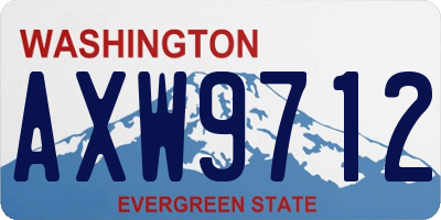 WA license plate AXW9712