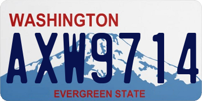 WA license plate AXW9714