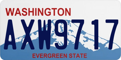 WA license plate AXW9717