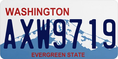 WA license plate AXW9719