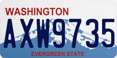 WA license plate AXW9735
