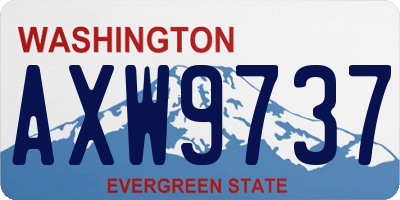 WA license plate AXW9737