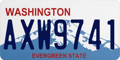 WA license plate AXW9741