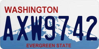 WA license plate AXW9742