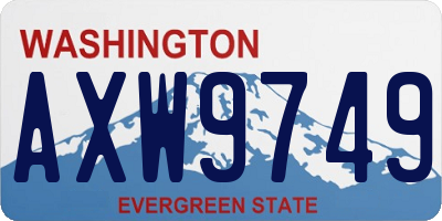 WA license plate AXW9749
