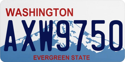 WA license plate AXW9750
