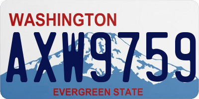 WA license plate AXW9759