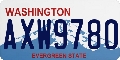 WA license plate AXW9780