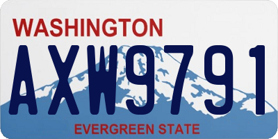 WA license plate AXW9791