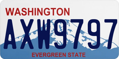 WA license plate AXW9797