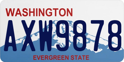WA license plate AXW9878