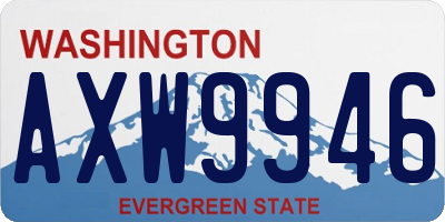 WA license plate AXW9946