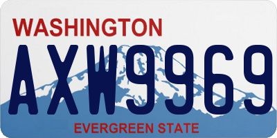 WA license plate AXW9969