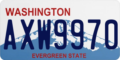 WA license plate AXW9970