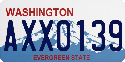 WA license plate AXX0139