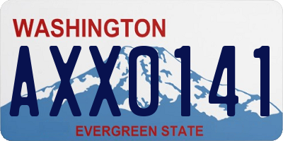 WA license plate AXX0141