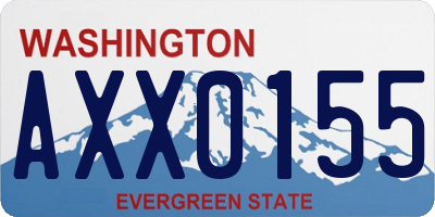 WA license plate AXX0155