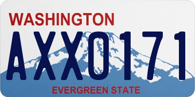 WA license plate AXX0171