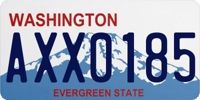 WA license plate AXX0185