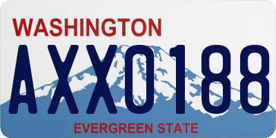 WA license plate AXX0188